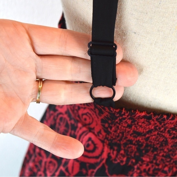 NWT Apt. 9 Smocked Back Wide Strap Slip Dress Rose Small Dark Romantic Vamp - Picture 5 of 10